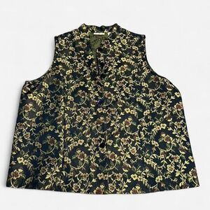 Vintage Black and Gold Vest